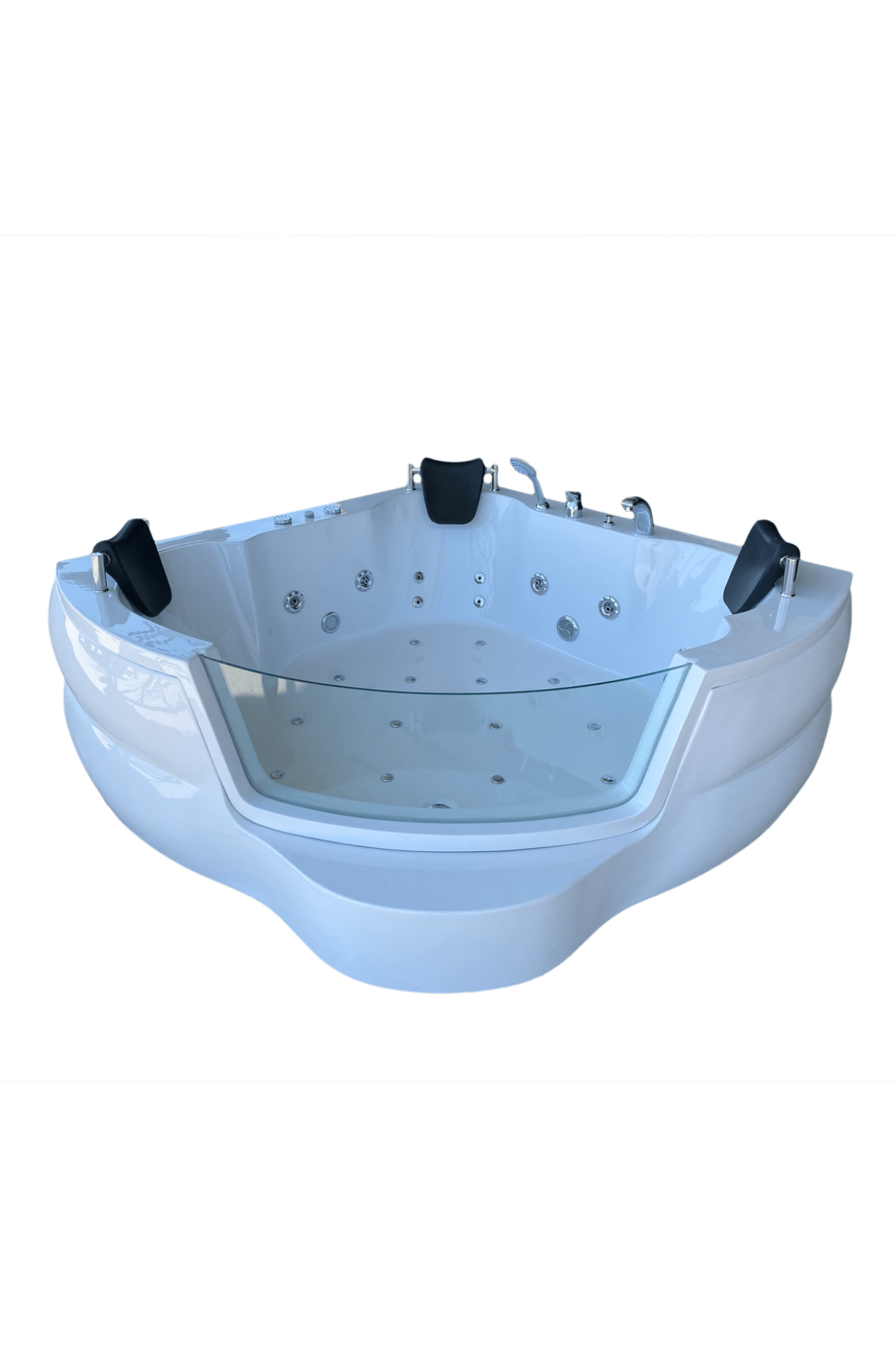 Kuntbay 170 x 170 H 65 Köşe Oval Camlı Jakuzi