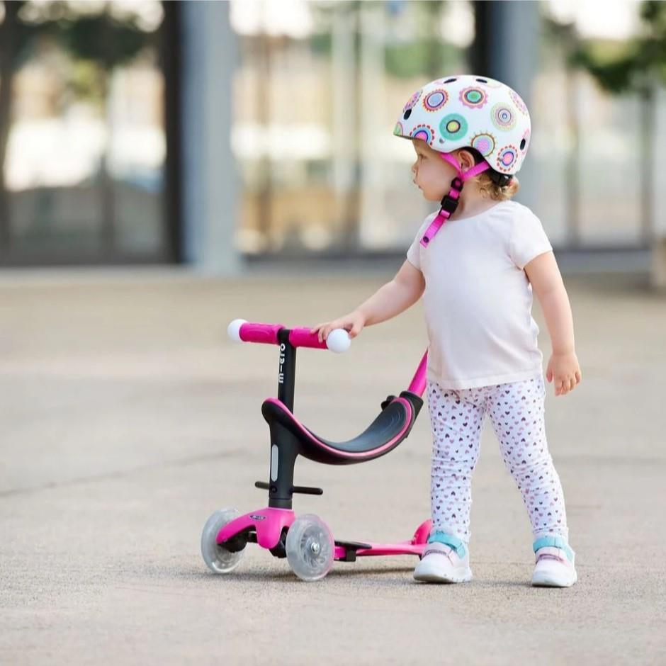 Micro Mini2Grow Deluxe Magic 3 Tekerlekli Scooter LED Pink