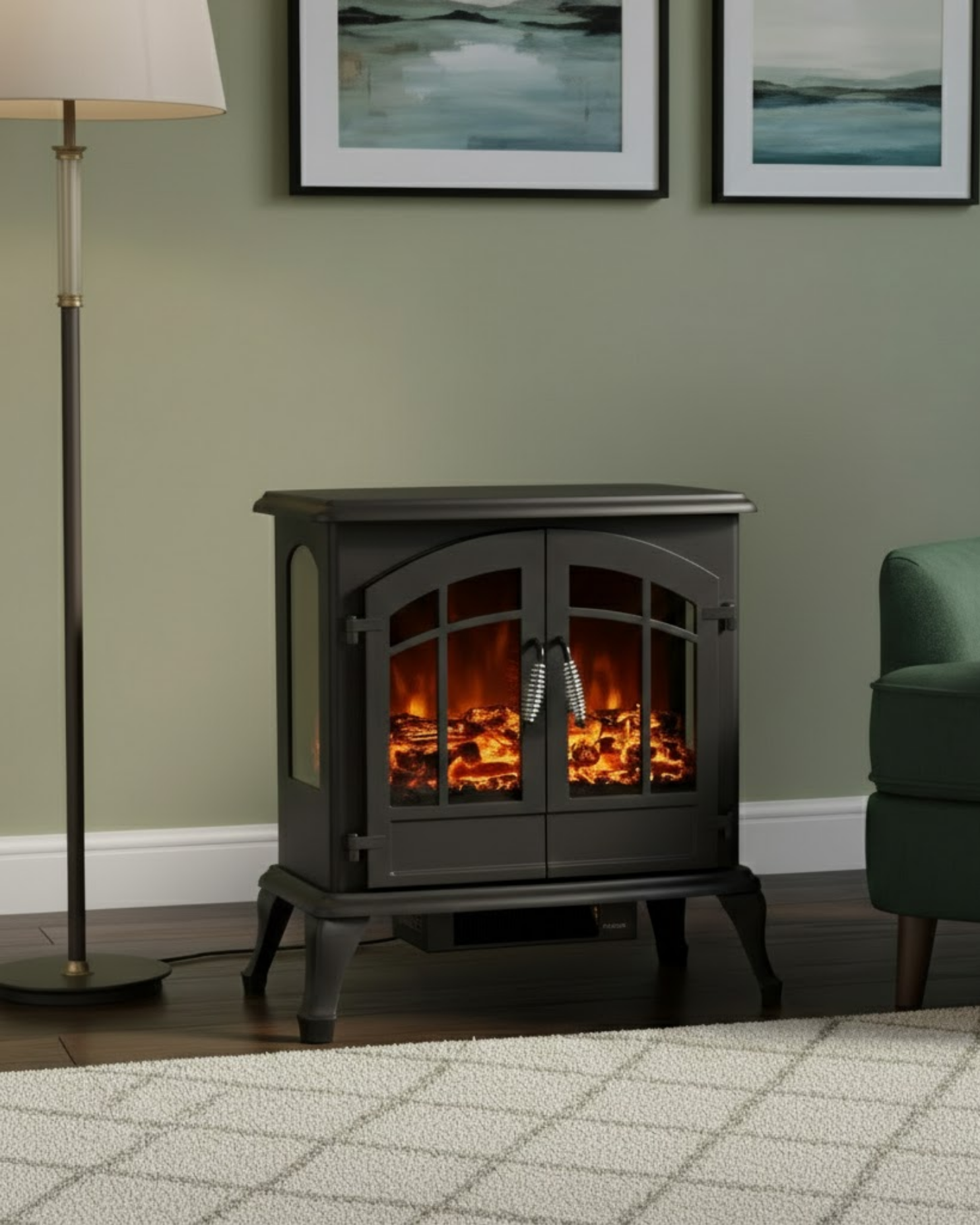 Reyo Stove Babil Isıtıcılı Çift Kademe Dekoratif Elektrikli Şömine