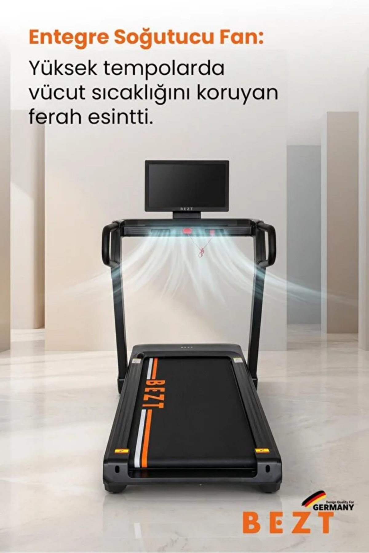 Bezt BZT-SPR700 Run Smart Ultra 4 HP Ekranlı Koşu Bandı (180 kg Kapasite / Telefon Yansıtmalı LED)