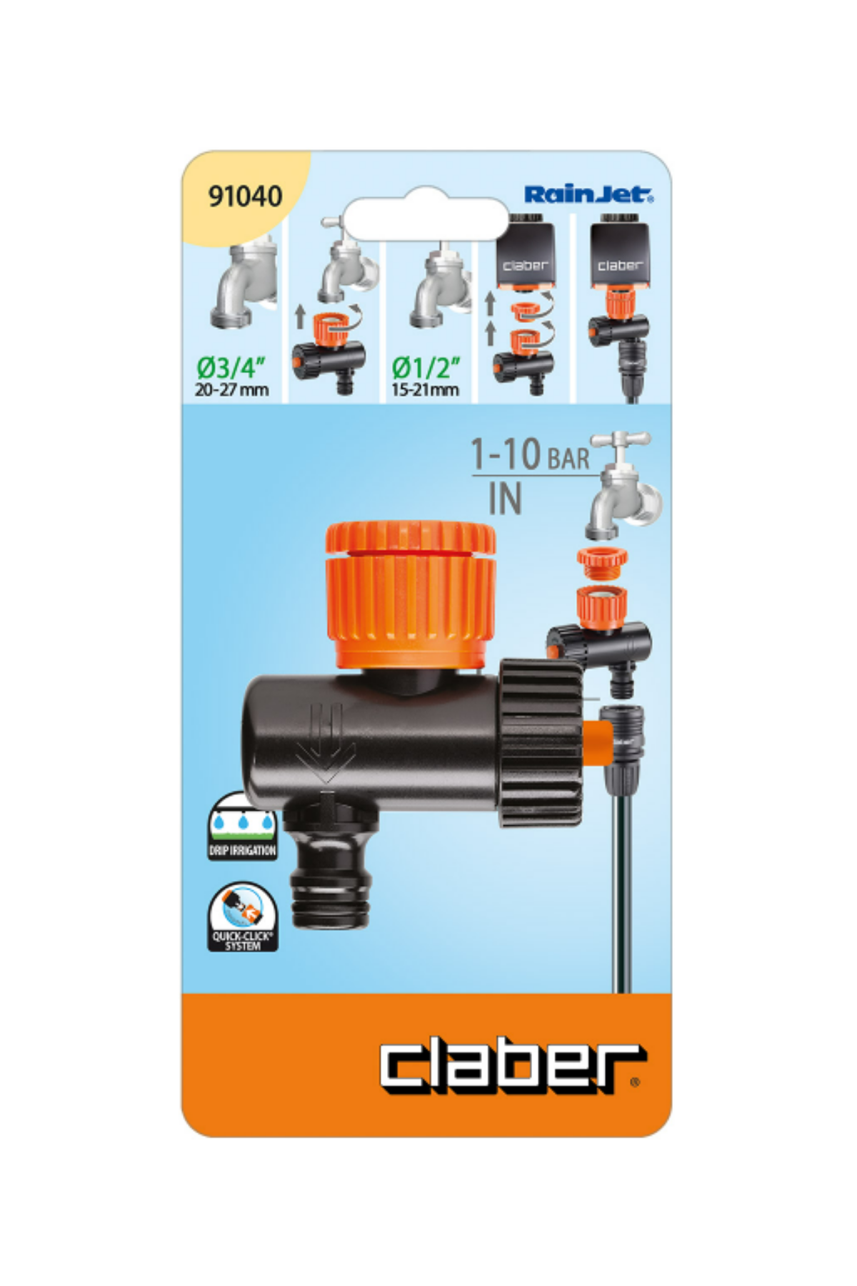 Claber 91040 Basınç Düşürücü Rainjet 1/2-3/4