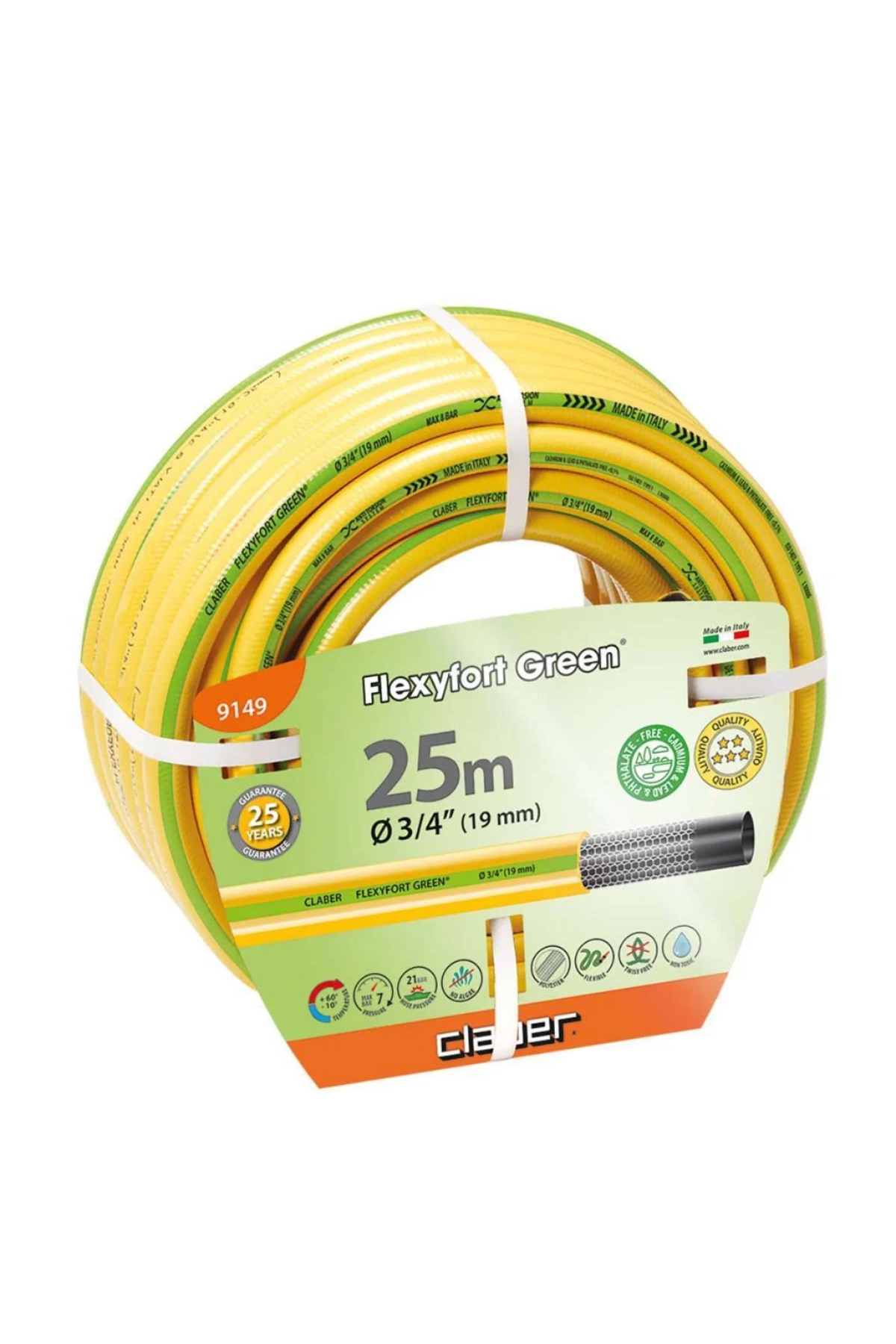Claber 9149 Flexfort Green Hortum 3/4'' 25mt
