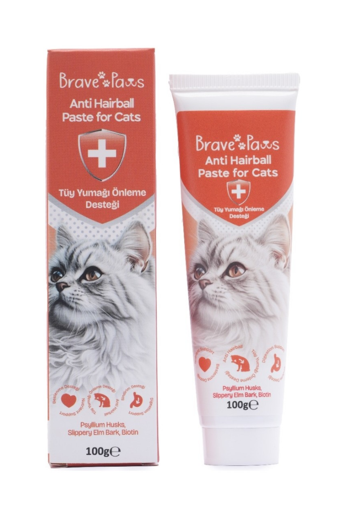 Brave Paws Anti Hairball 100 gr Kedi Macunu