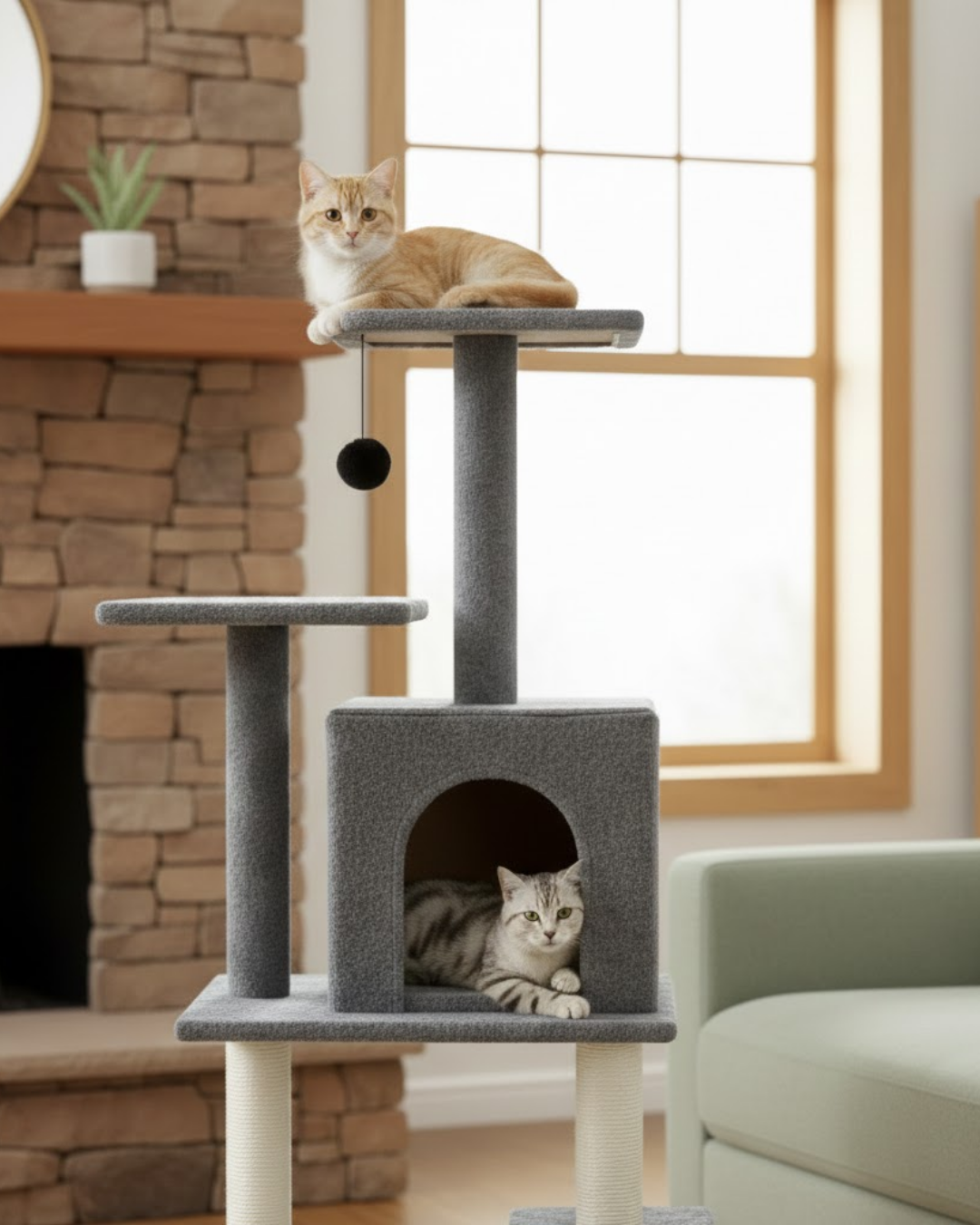 Reyo Pet Double Step Kedi Tırmalama Evi