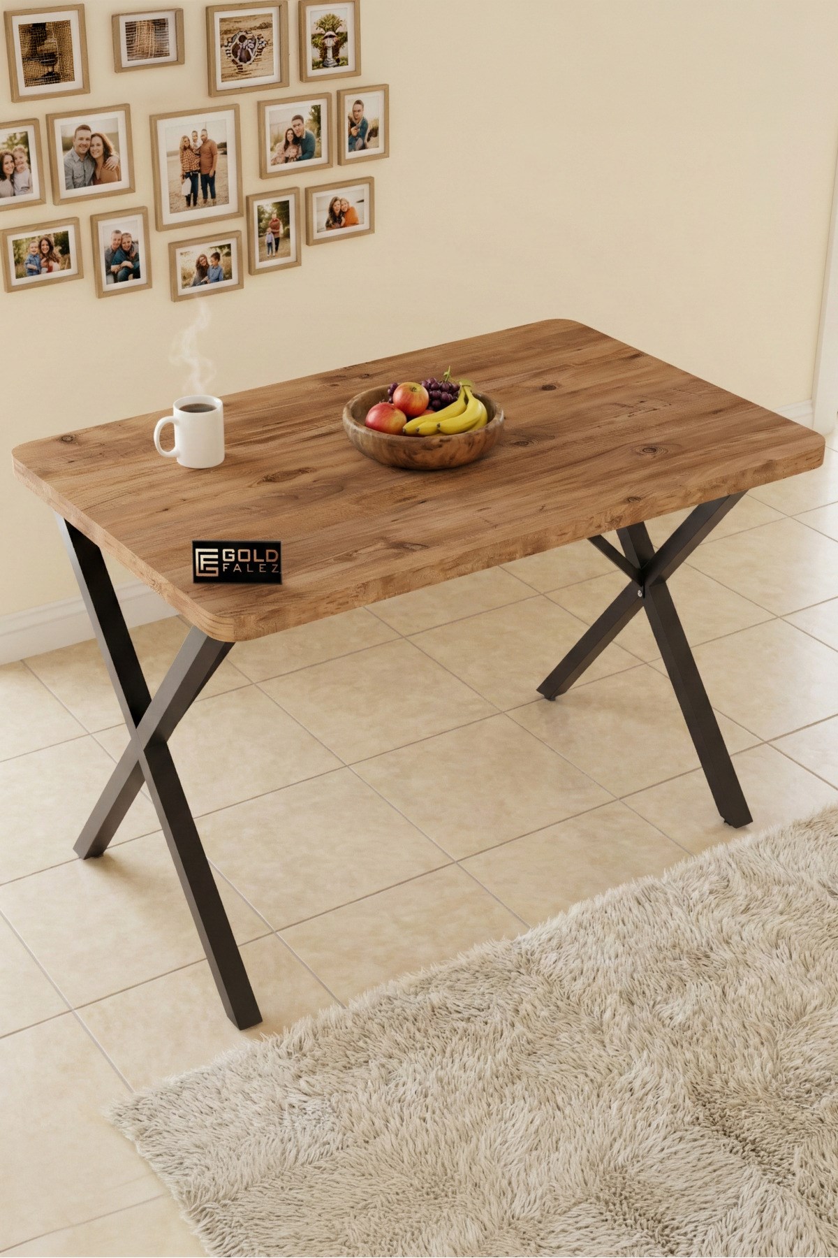 Reyo Falez 110x70 cm Yemek Masası Modern Ahşap Görünümlü Mutfak Ofis Balkon Bahçe Kafe Masası Atlantik Çam 9830