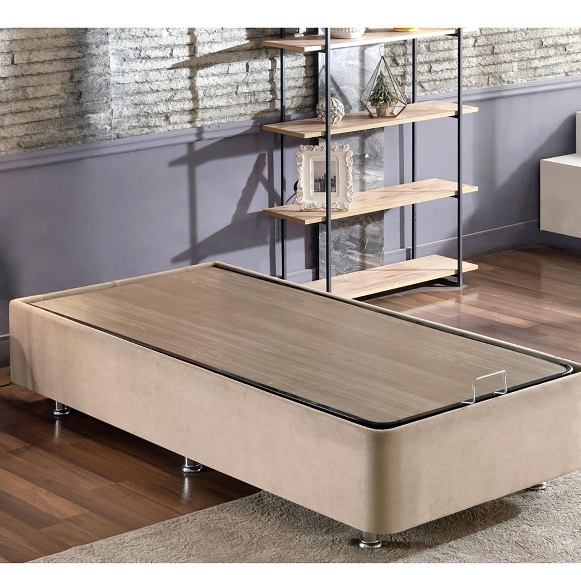 Niron Baza 90x190 cm Tek Kişilik Sandıklı Klasik Kumaş Baza