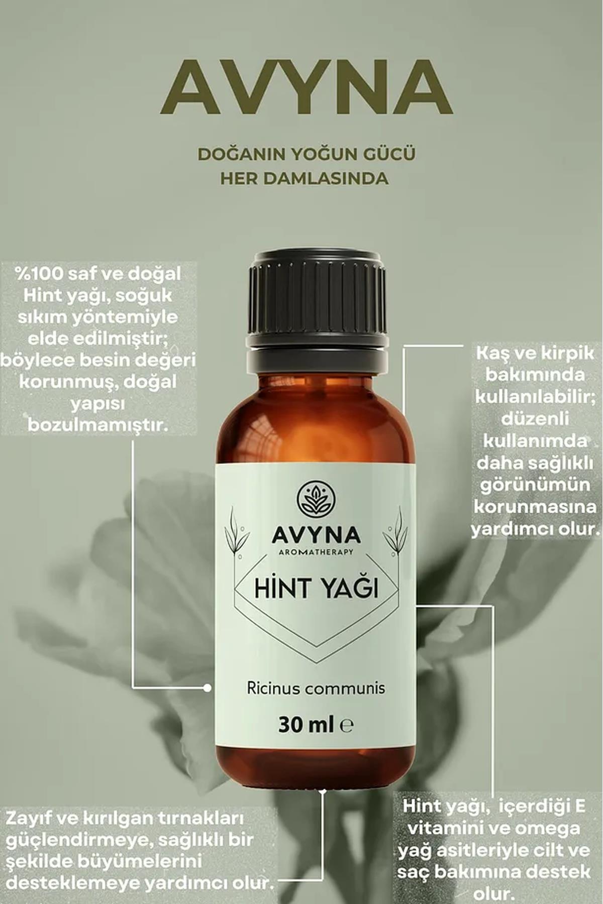 Avyna Hint Yağı ( Yoğun Kıvamlı Yağ ) 30 ml Soğuk Sıkım %100 Saf Ve Doğal