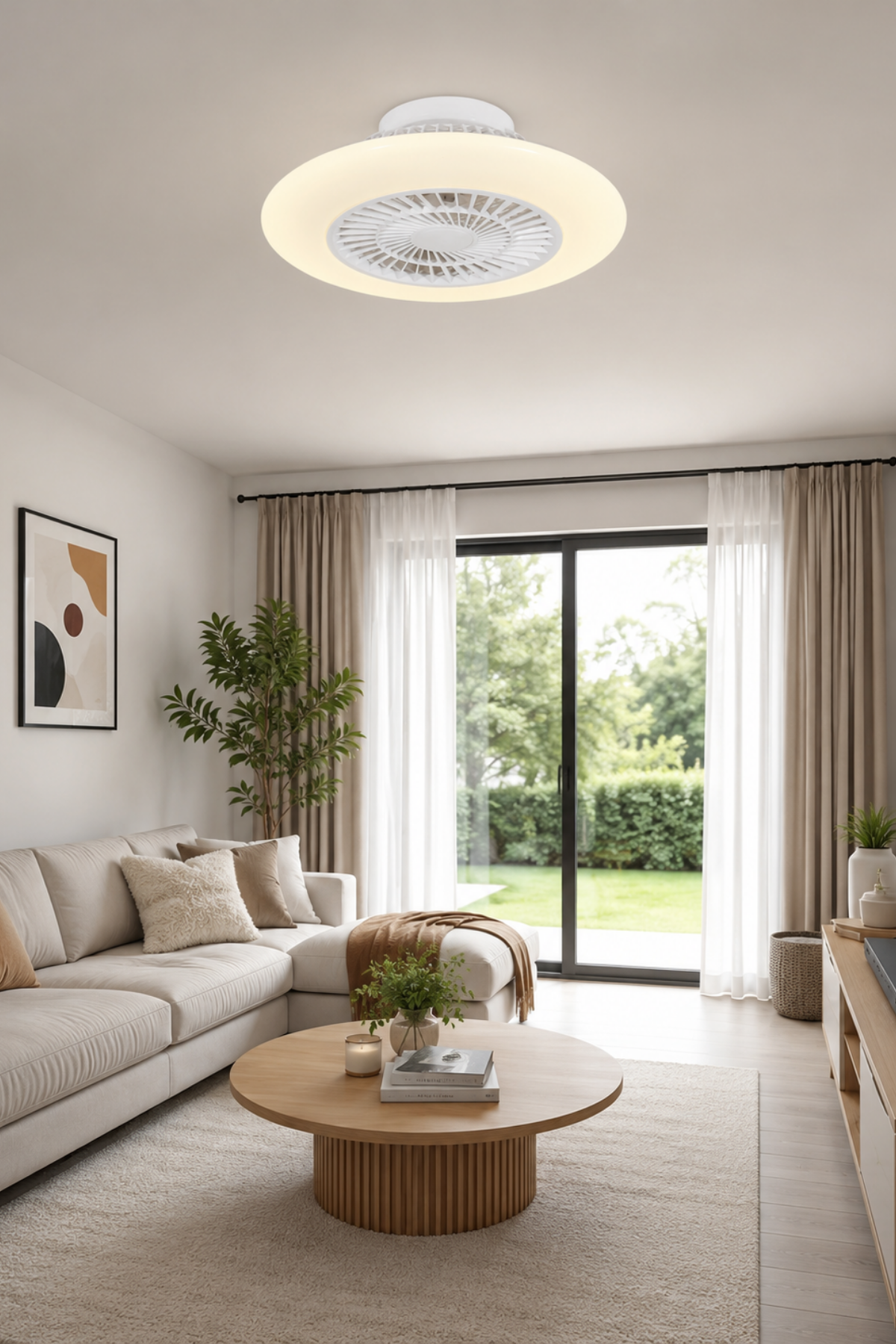 Reyo Akyel Uzaktan Kumandalı 60 cm LED Tavan Vantilatörü Beyaz
