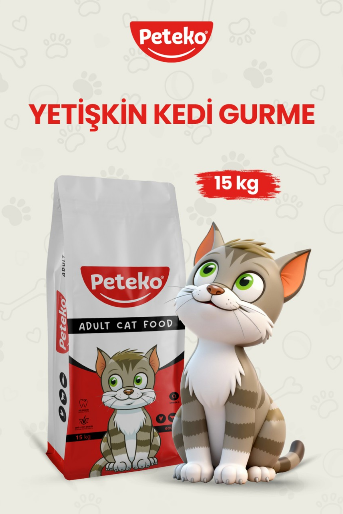 Peteko Gurme 15 kg Yetişkin Kedi Maması