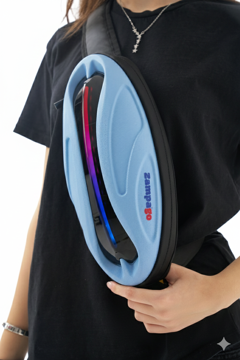 Zampago Sling Led Işıklı Bel Çantası Mavi