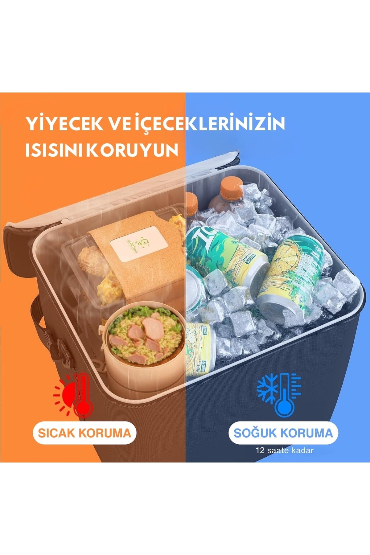 Haegs Araç Bagaj Düzenleyici, Soğutucu Çantalı Bagaj Organizer Sağlam Katlanabilir, Otomobil ve SUV`lar için, Cepli, 3 Ana Bölmeli, 100L /  90x40x28 cm - Gri