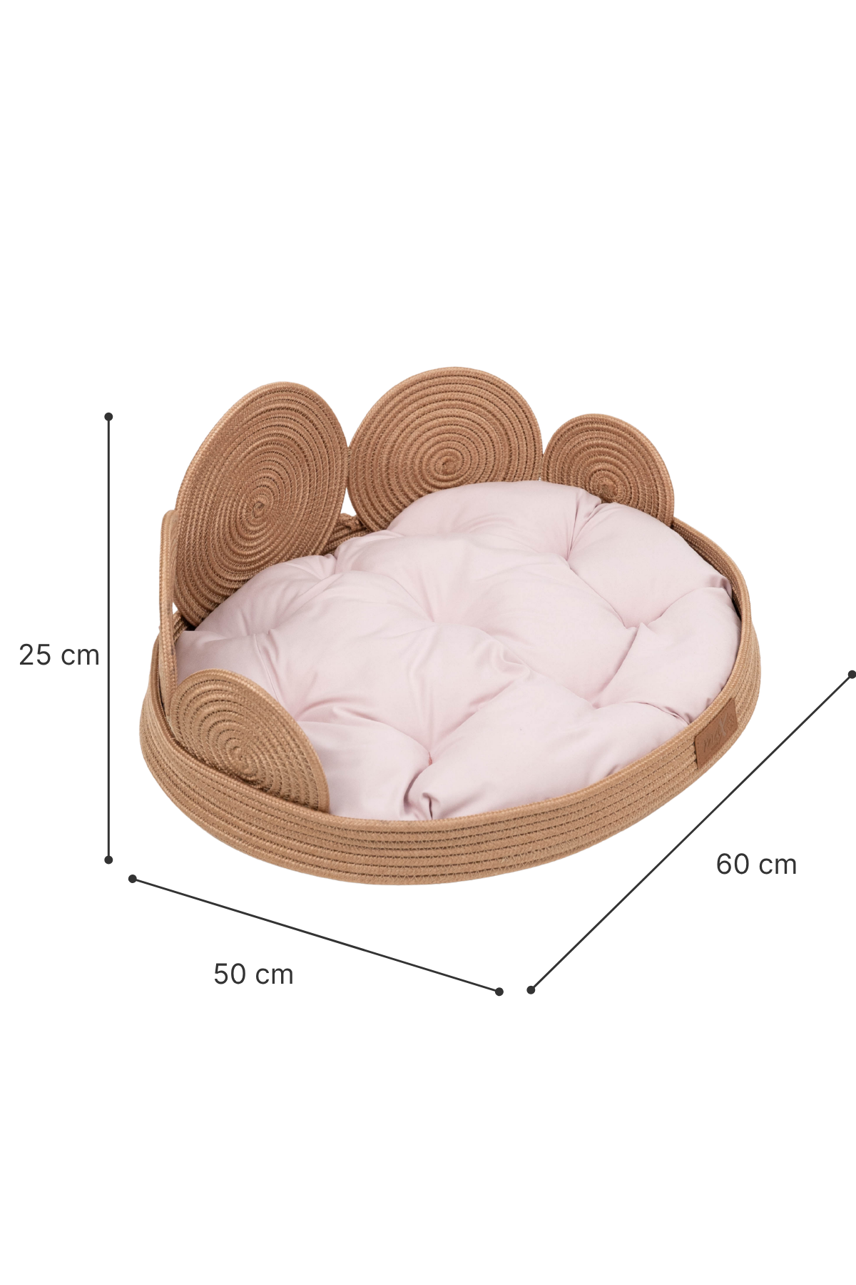 Reyo Max Design Maxie Queen Su Geçirmez Kedi Yuvası ve Köpek Yatağı Pudra – Yazlık, Rahat ve Dayanıklı Evcil Hayvan Yatağı