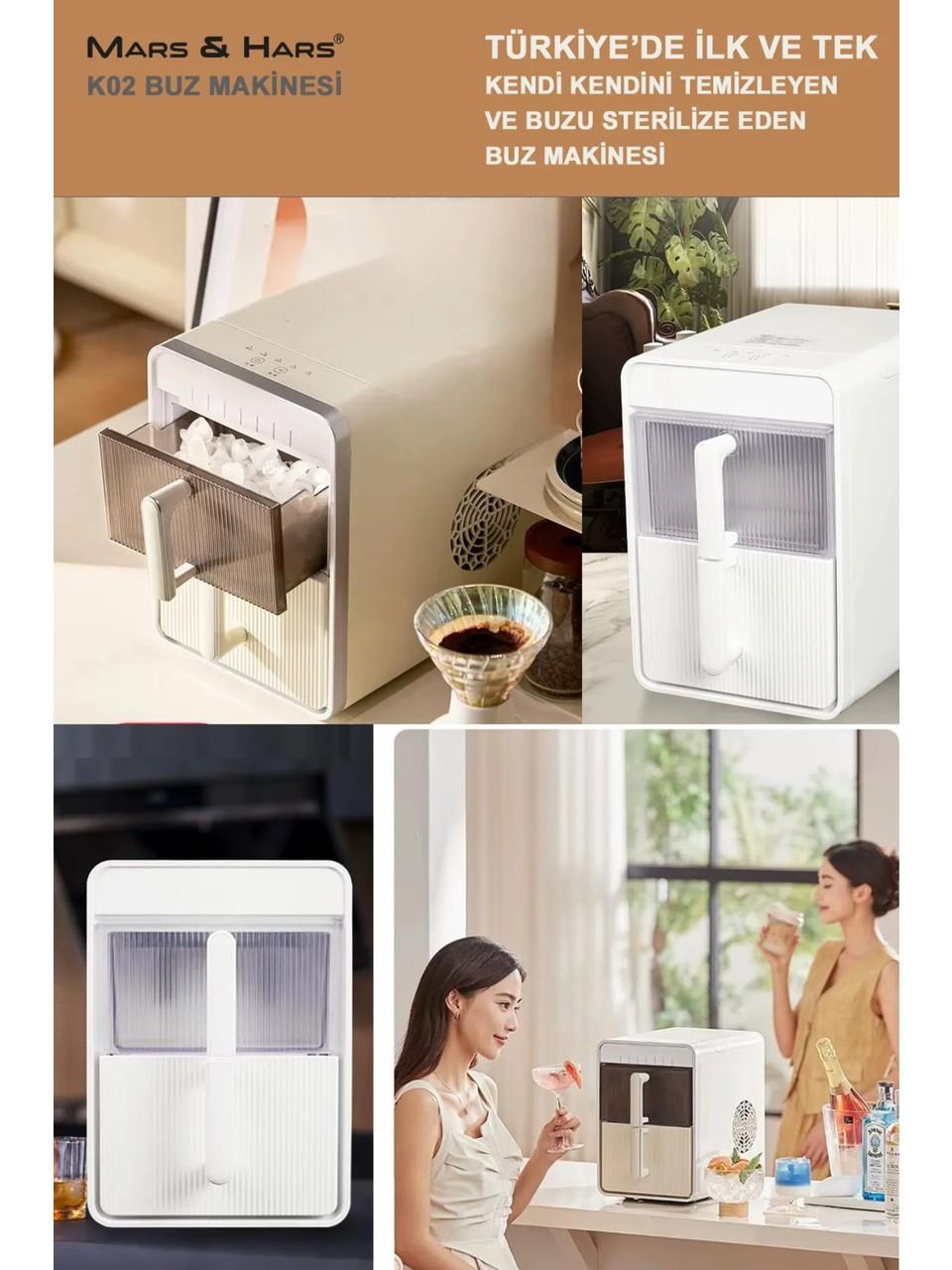 Mars&Hars K02 Çekmece Tipi 12Kg Kapasiteli Buz Makinesi