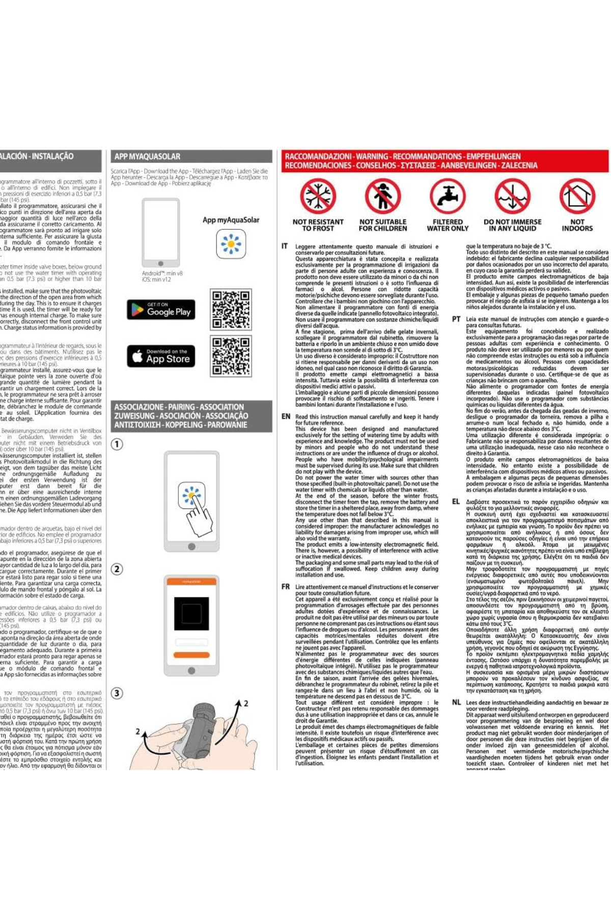 Claber 8497 Tempo Myaquasolar Tek Çıkışlı Otomatik Su Zamanlayıcı