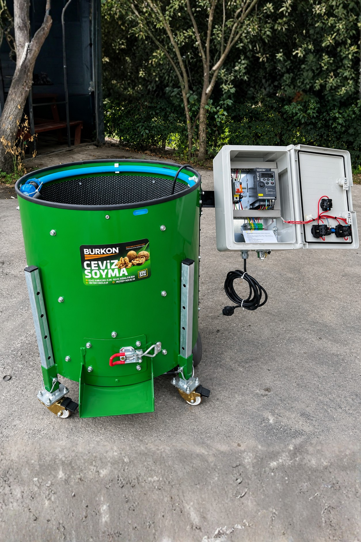 Burkon 190 Litre Rendeli Devir Ayarlı Ceviz Soyma Makinesi