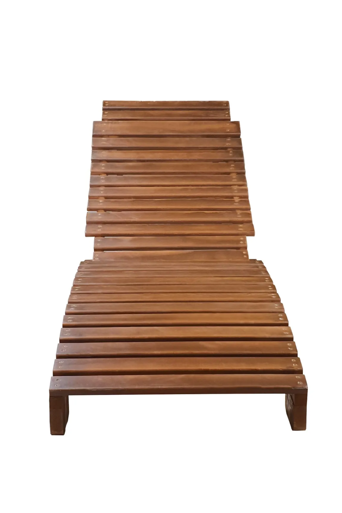 Bysay Ahşap Katlanabilir Yatar Şezlong 3 Kademe Plaj Yatağı Minder Dahil Ceviz-Gri