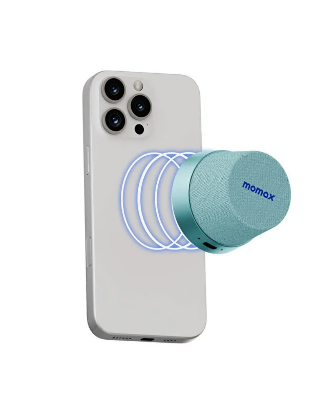 Momax 1-Vibe Go Magnetic Wireless Taşınabilir Kablosuz Hoparlör Blue