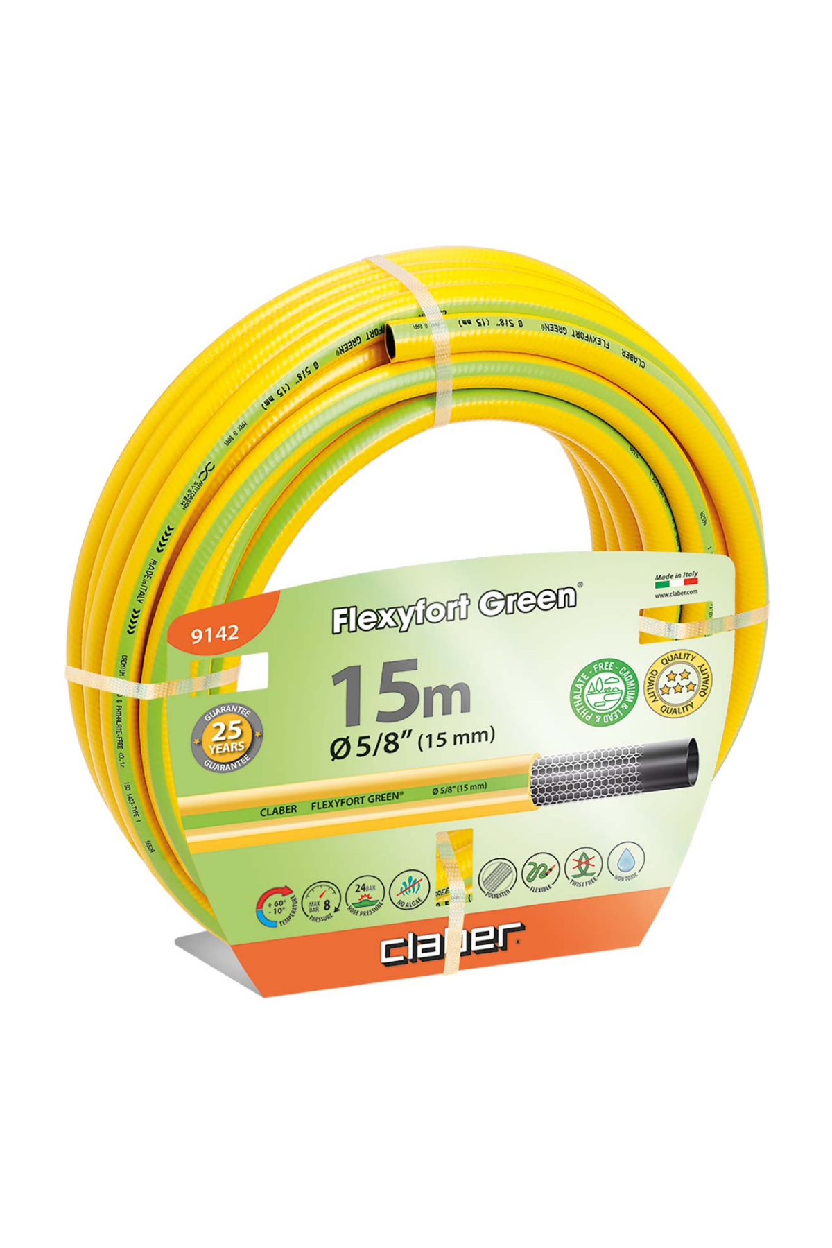 Claber 9142 Flexfort Green Hortum 5/8'' 15mt