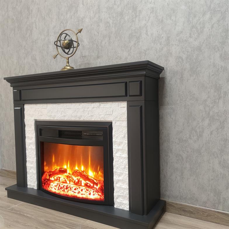 Dlc 1115ANT 1800 Watt Beyaz Taşlı Dekoratif Elektrikli Şömine