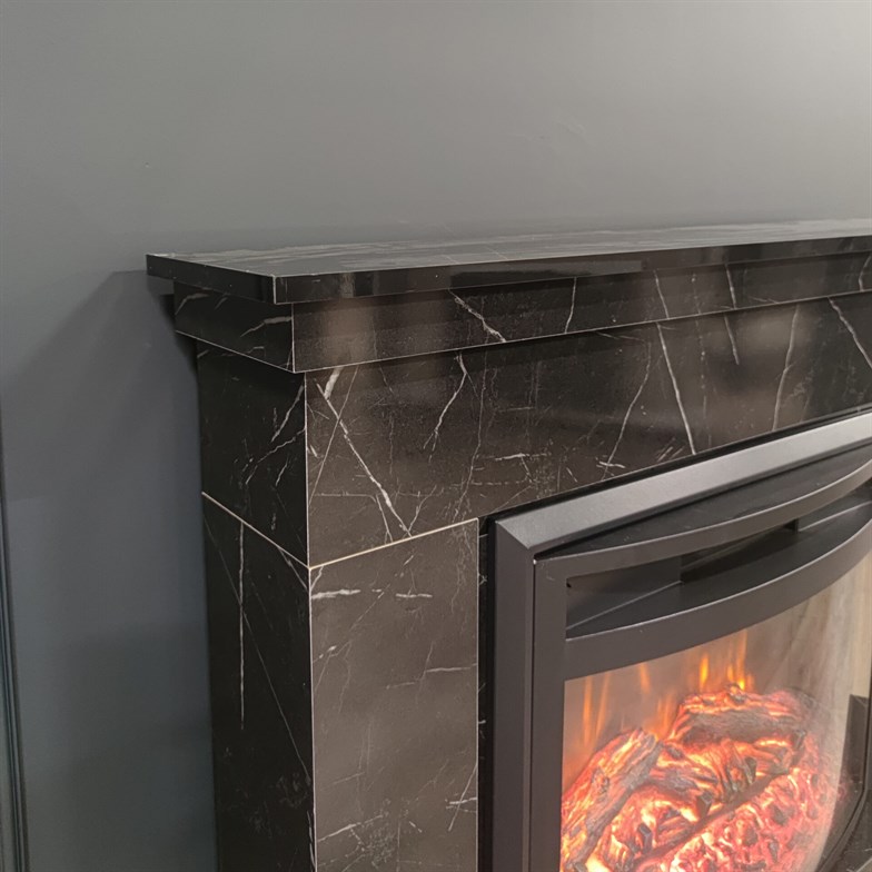 Dlc Ceningan 1800 Watt Mermer Desenli Dekoratif Elektrikli Şömine