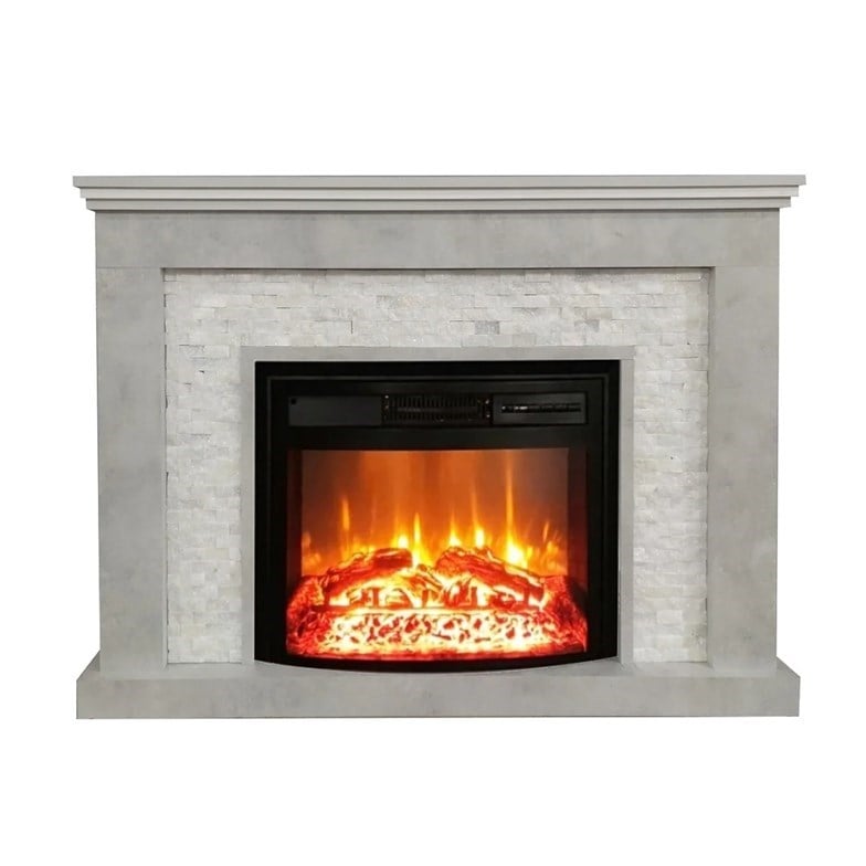 Dlc Retro 1800 Watt Taşlı Dekoratif Elektrikli Şömine