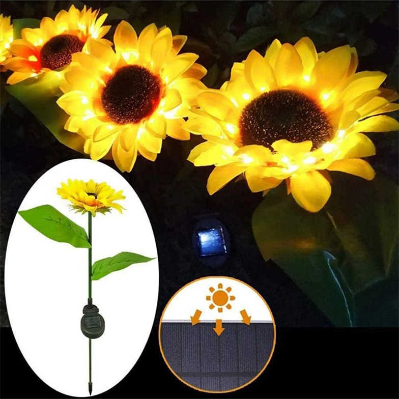 DLC Solar Ayçiçeği Saplama 10 Led Sarı Işık LK1265-3
