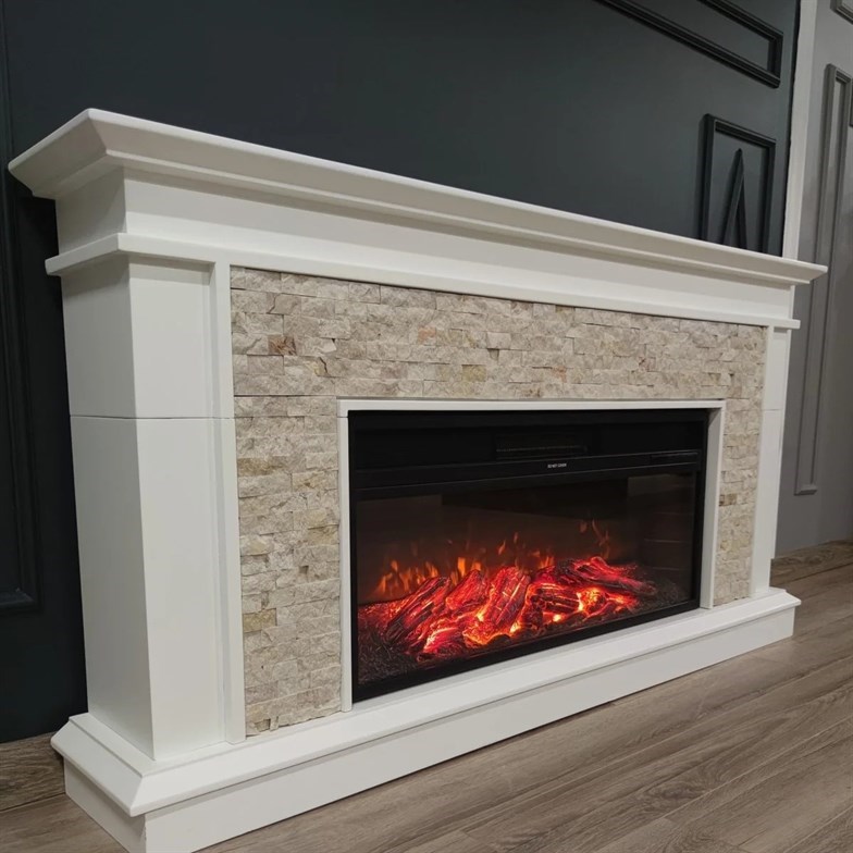 Dlc Tuvalu Doğaltaş 1800 Watt Dekoratif Elektrikli Şömine