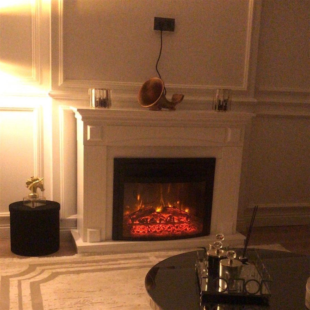 Dlc WF2613 1800 Watt Dekoratif Beyaz Elektrikli Şömine