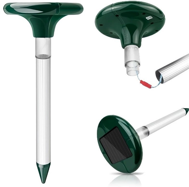 DUALPEST An-a816 Güneş Enerjili Led Işıklı Köstebek, Yılan, Akrep, Fare Kovucu