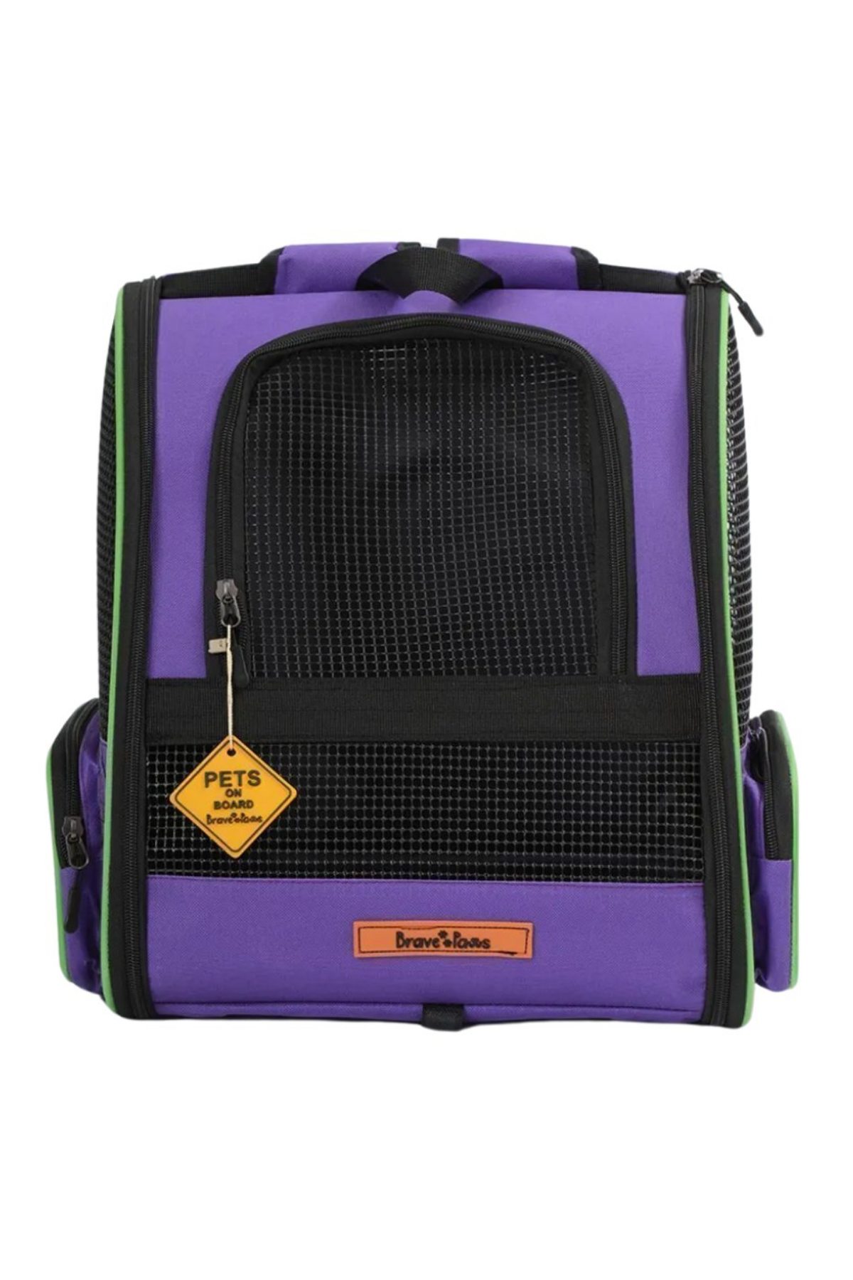 Reyo Brave Paws Plastik Fileli Piramit Model Yıkanabilir Kedi ve Köpek Çantası Mor