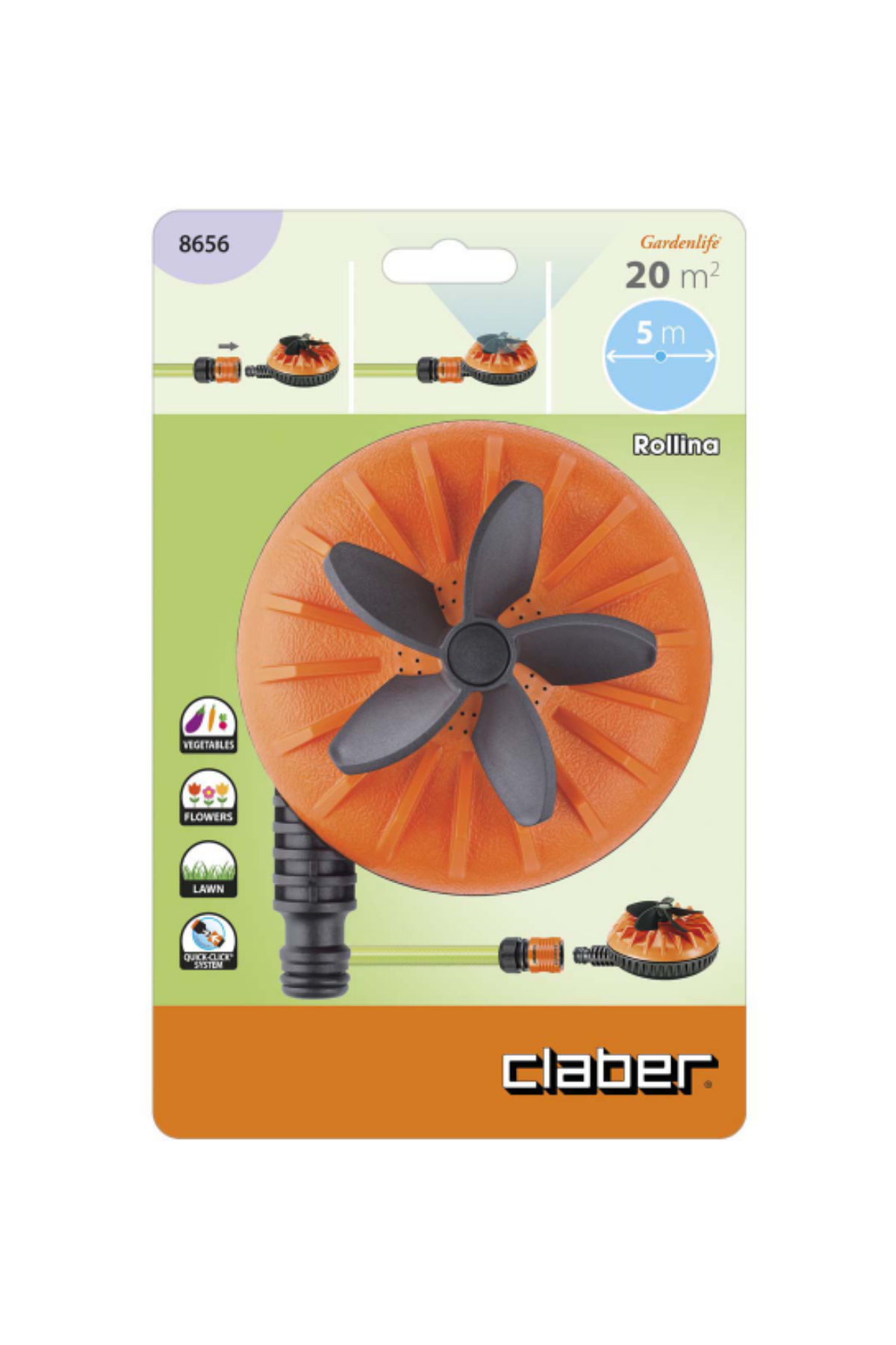 Claber 8656 Yağmur Efektli Rollina Tablalı Fıskiye