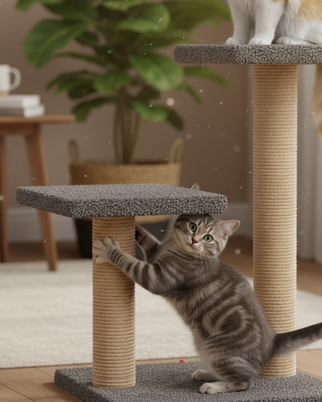 Reyo Pet Çift Stepli Kedi Tırmalama Antrasit