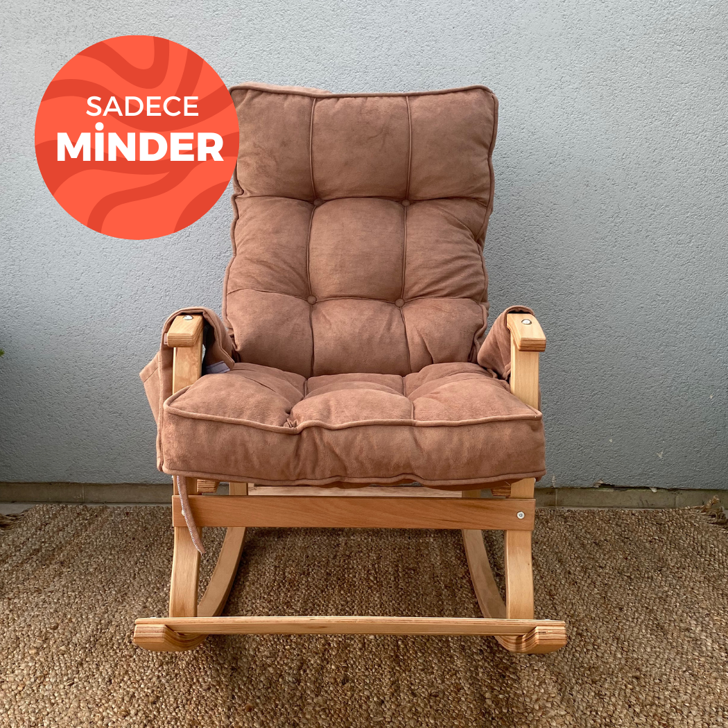 Reyo Home Sallanan Sandalye Minderi Kapitone Çift Cepli Kahve