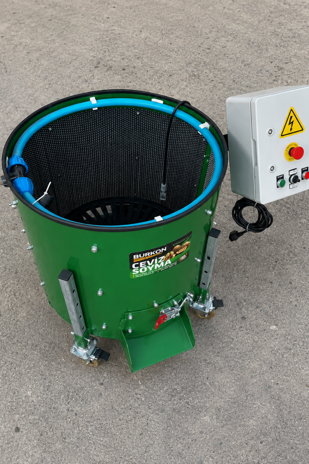 Burkon 190 Litre Rendeli Devir Ayarlı Ceviz Soyma Makinesi