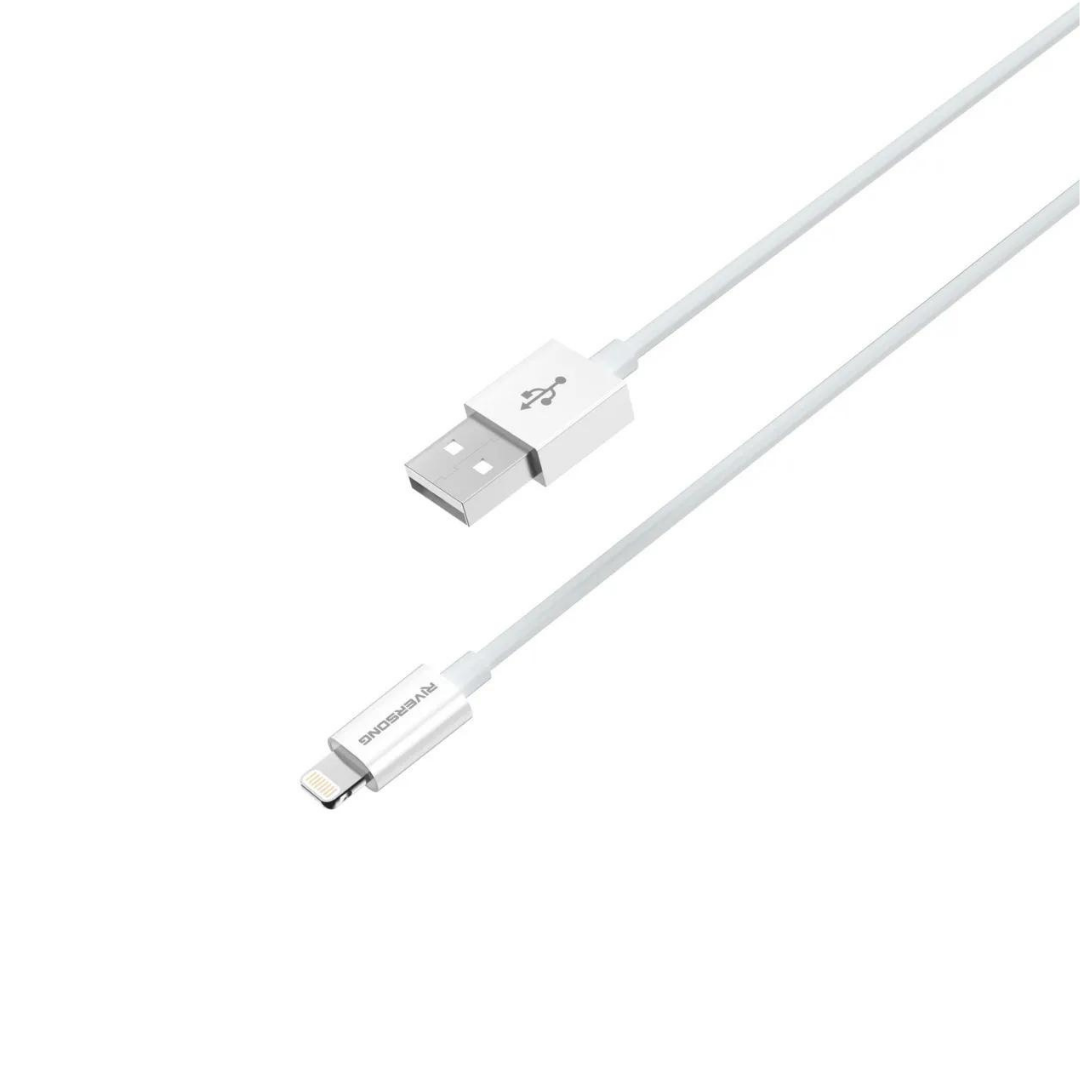 Riversong Cable Lotus 08 CL71 Lightning Hızlı Şarj Kablosu Açık Gri