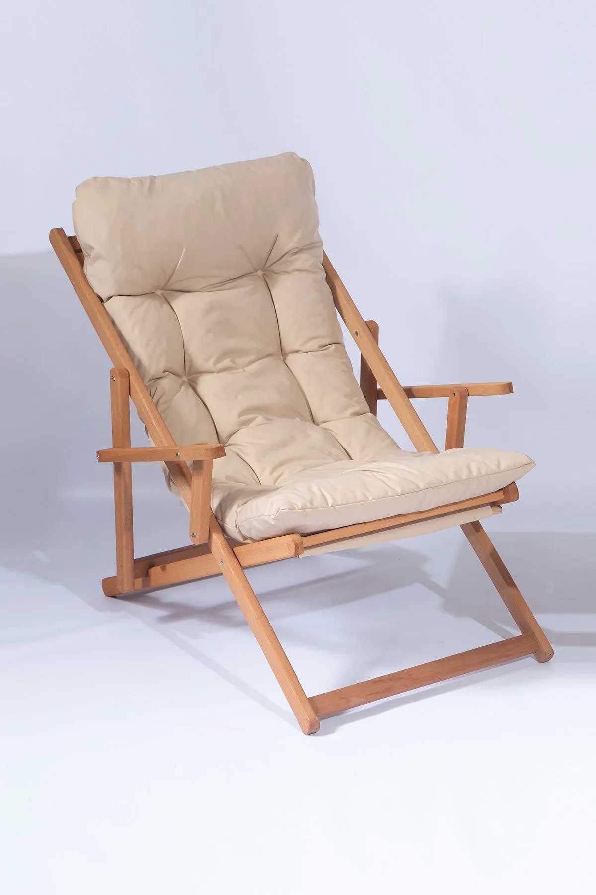 Reyo Loft Kollu Nora Şezlong Seti Bahçe balkon plaj Katlanır İkili Minderli Set 2 Minderli Şezlong 1 Sehpa