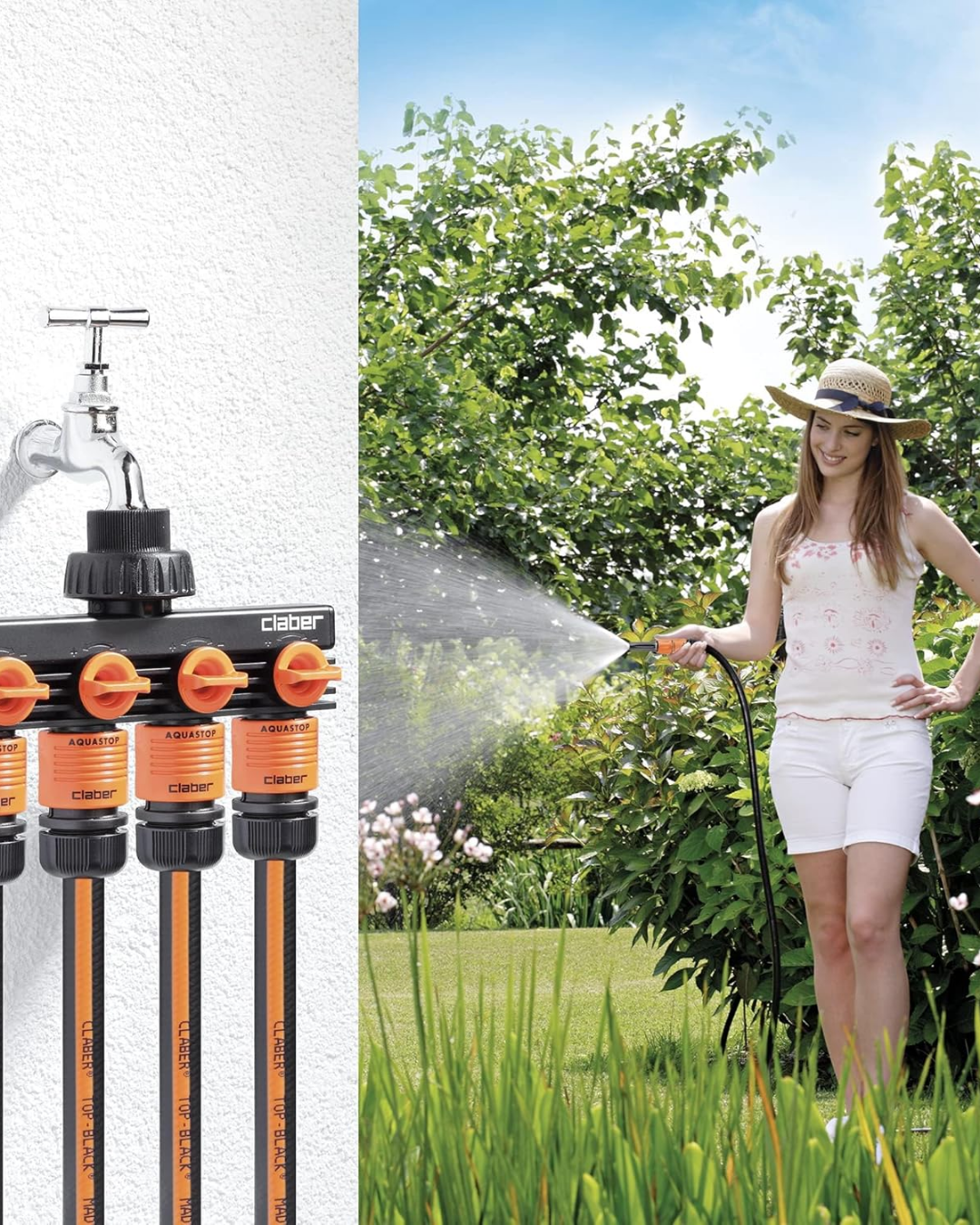 Claber 8581 3/4 İnç Dörtlü Musluk Adaptörü