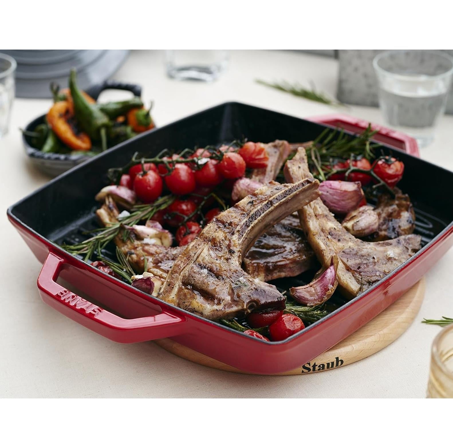 Staub La Cocotte Döküm Demir Izgara Tava 28x28 Cm Kiraz