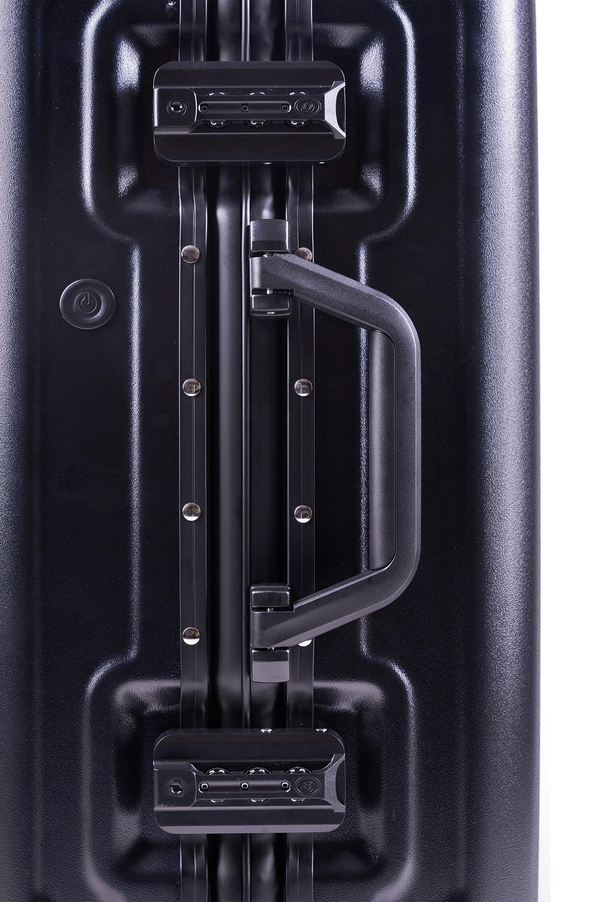 Zampago Glint Ekranlı Led Işıklı Valiz Siyah