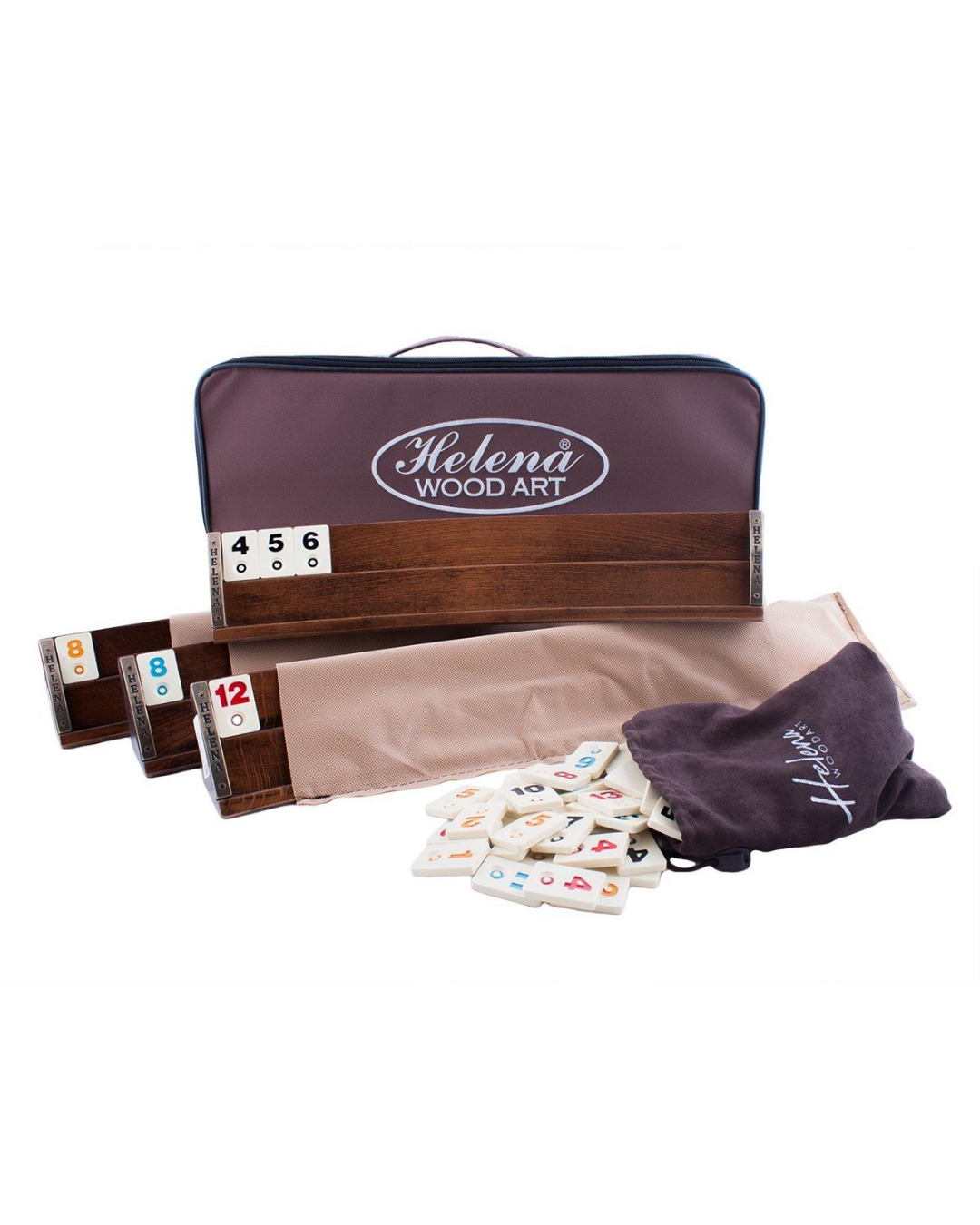 Helena Wood Art Oval Ahşap Okey Takımı