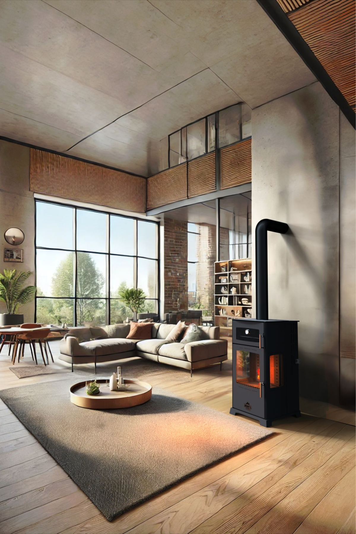 Baba's Stove Gold Plus 12KW Kuzine Plus Pelet ve Odun Sobası