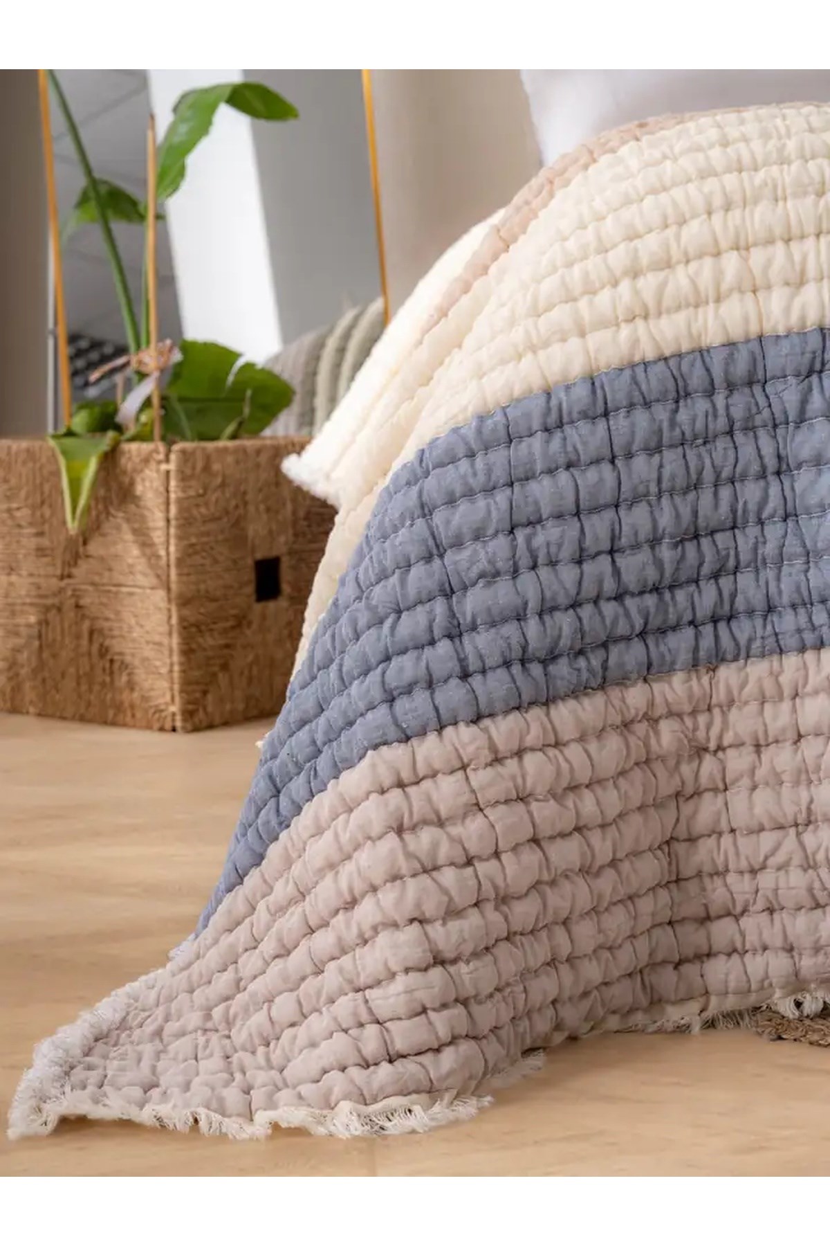 Mylasa Home Premium Uyku Seti, Çift Kişilik (Müslin Yorgan + Çarşaf + 2 Yastık Kılıfı)