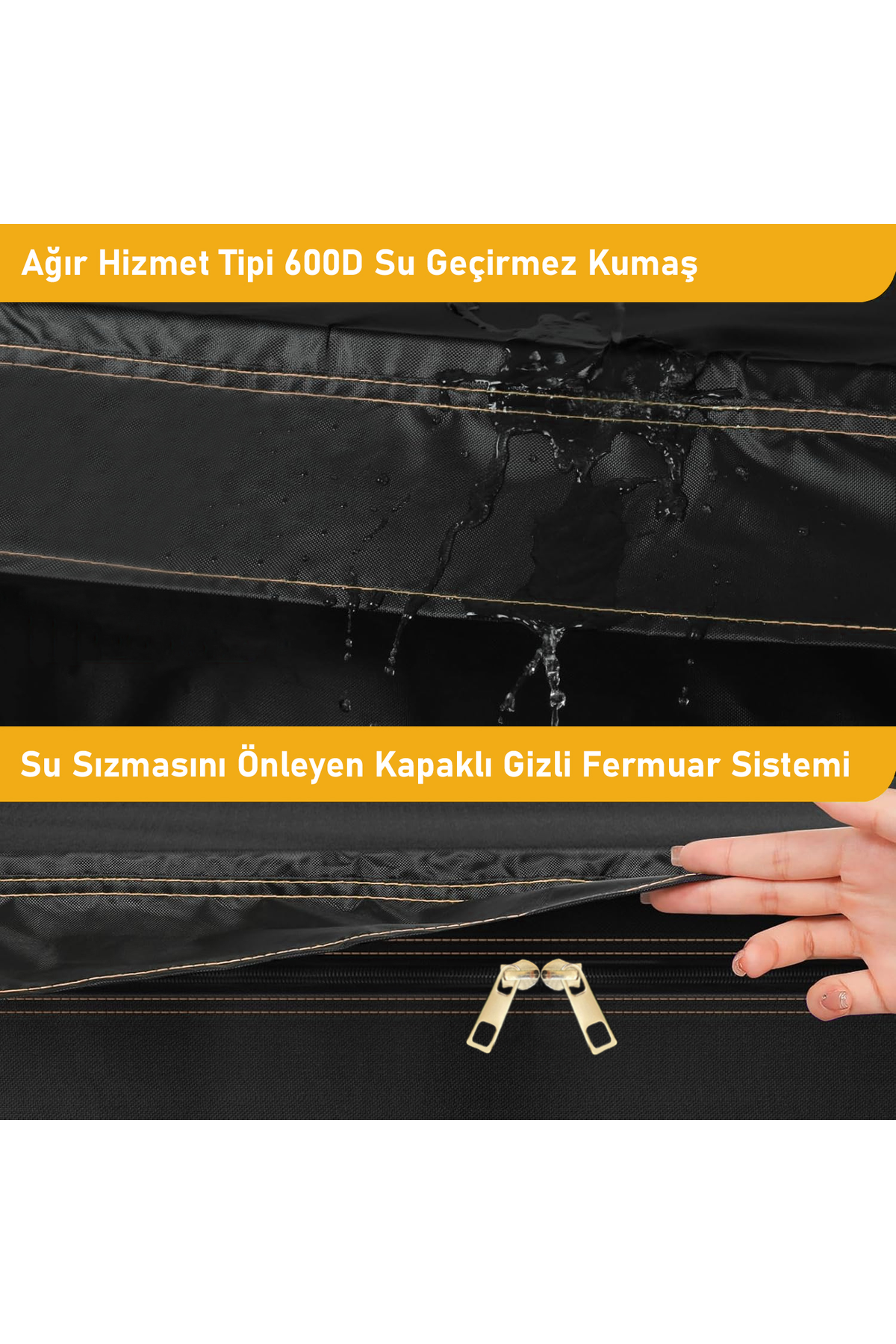 HAEGS Bahçe Mobilya Yastığı, Minderi Saklama Çantası Hurç, Yatak, Yorgan, Yastık Organizer, Düzenleyici, Depolama Hurcu, Çantası, Extra Büyük Battal Boy - 725 Lt Siyah