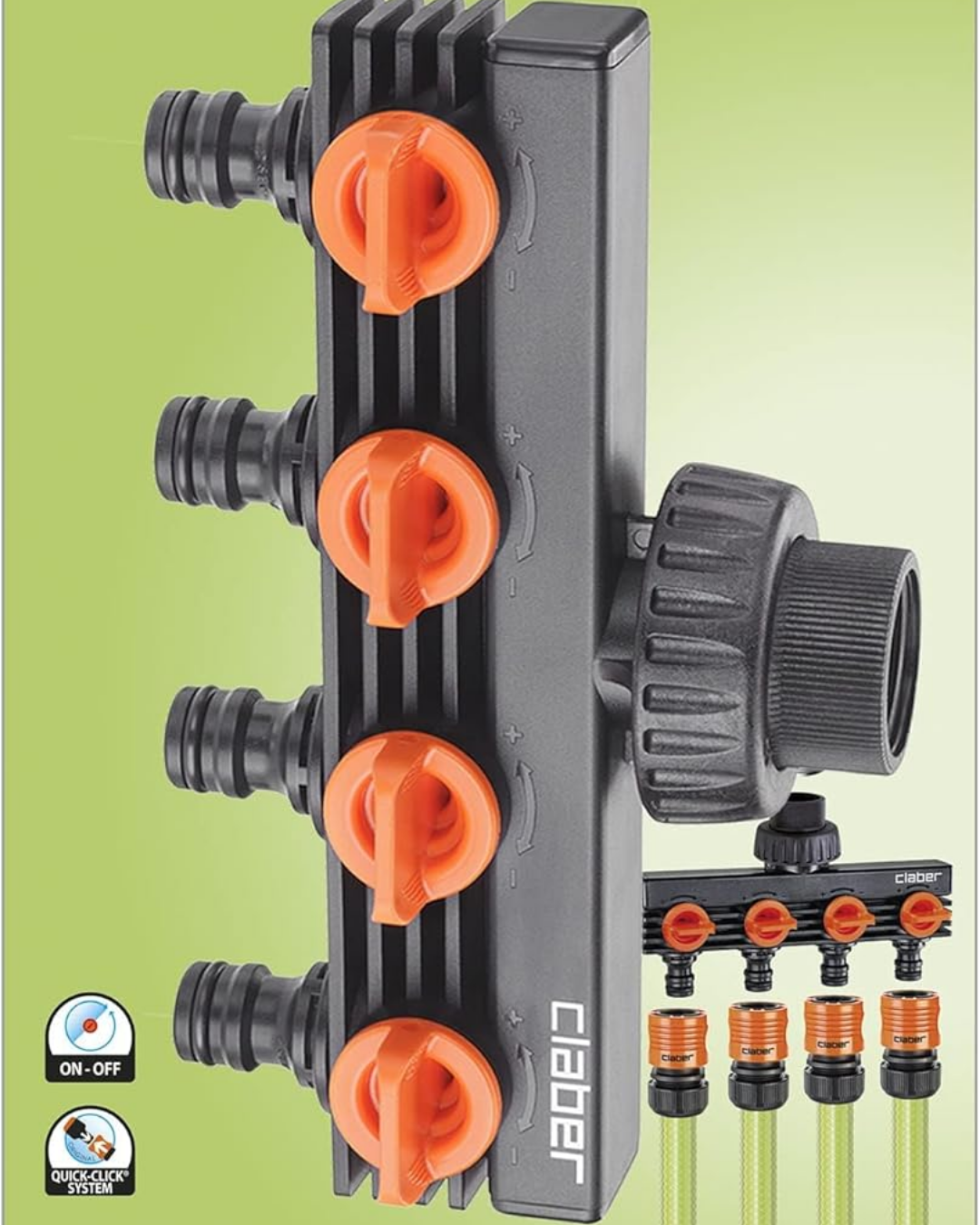 Claber 8581 3/4 İnç Dörtlü Musluk Adaptörü