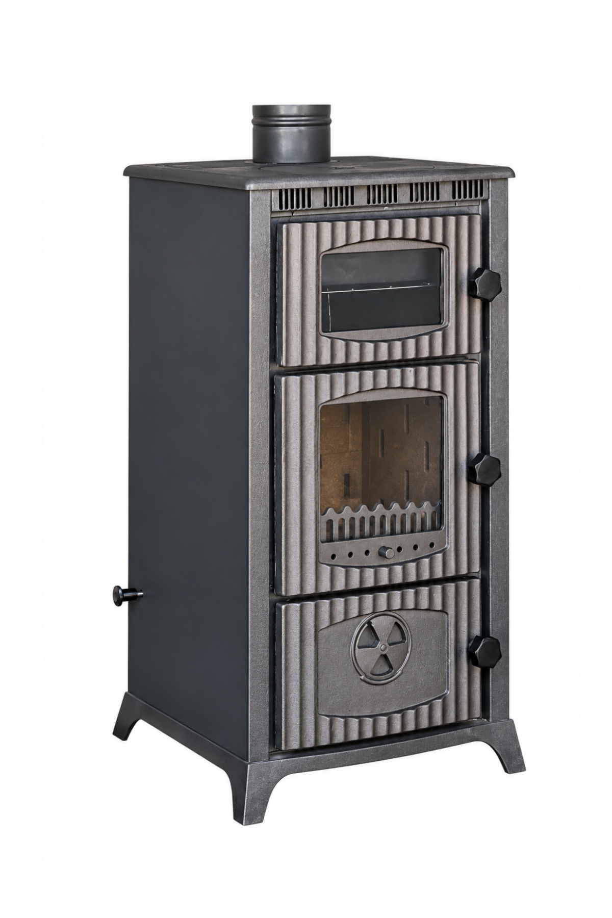 Reyo Stove Kambo Camlı Fırınlı Döküm Tuğlalı Şömine Soba