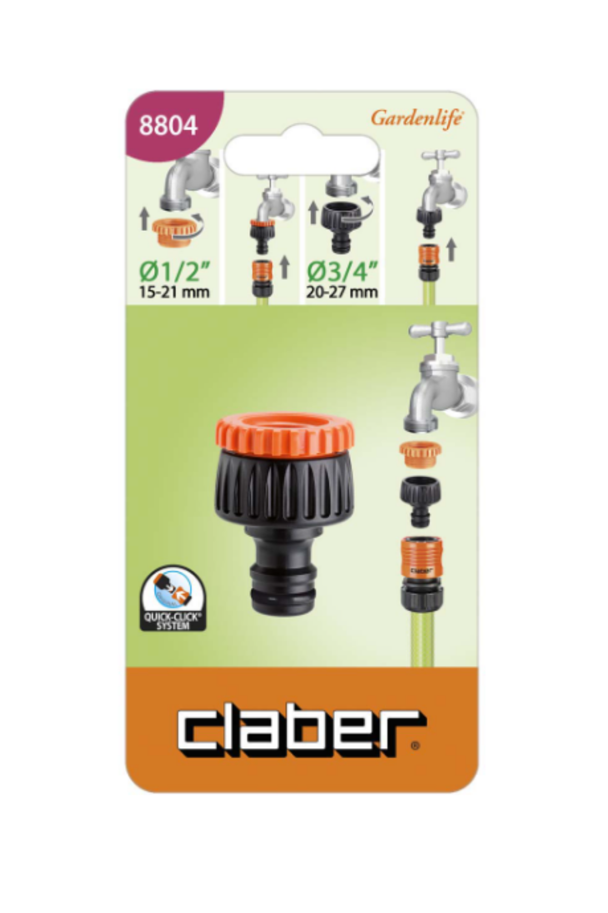 Claber 8804 Musluk Adaptörü Redüktörlü 1/2