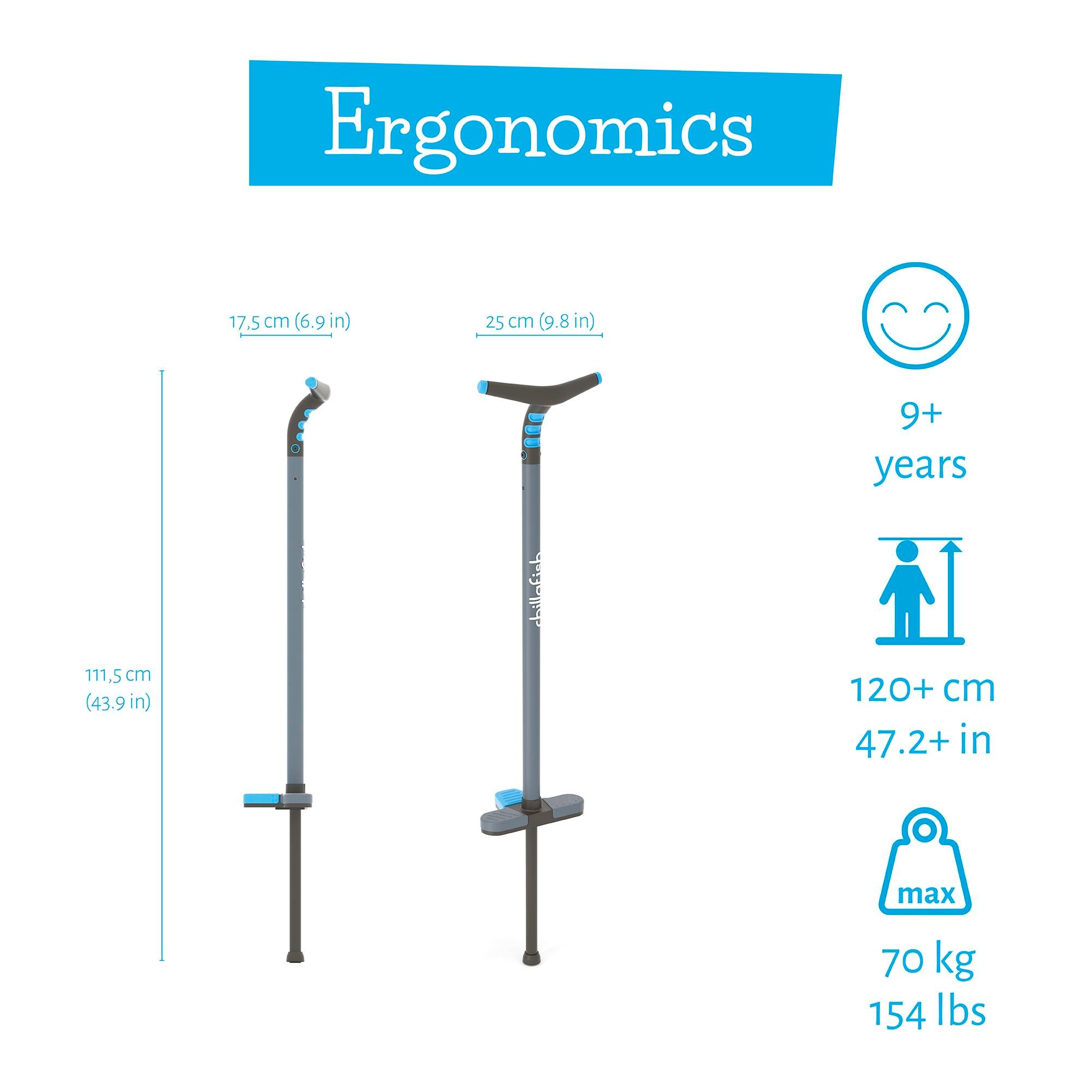 Chillafish Poogi Pogo Stick Zıplama Çubuğu Mavi (Genç)