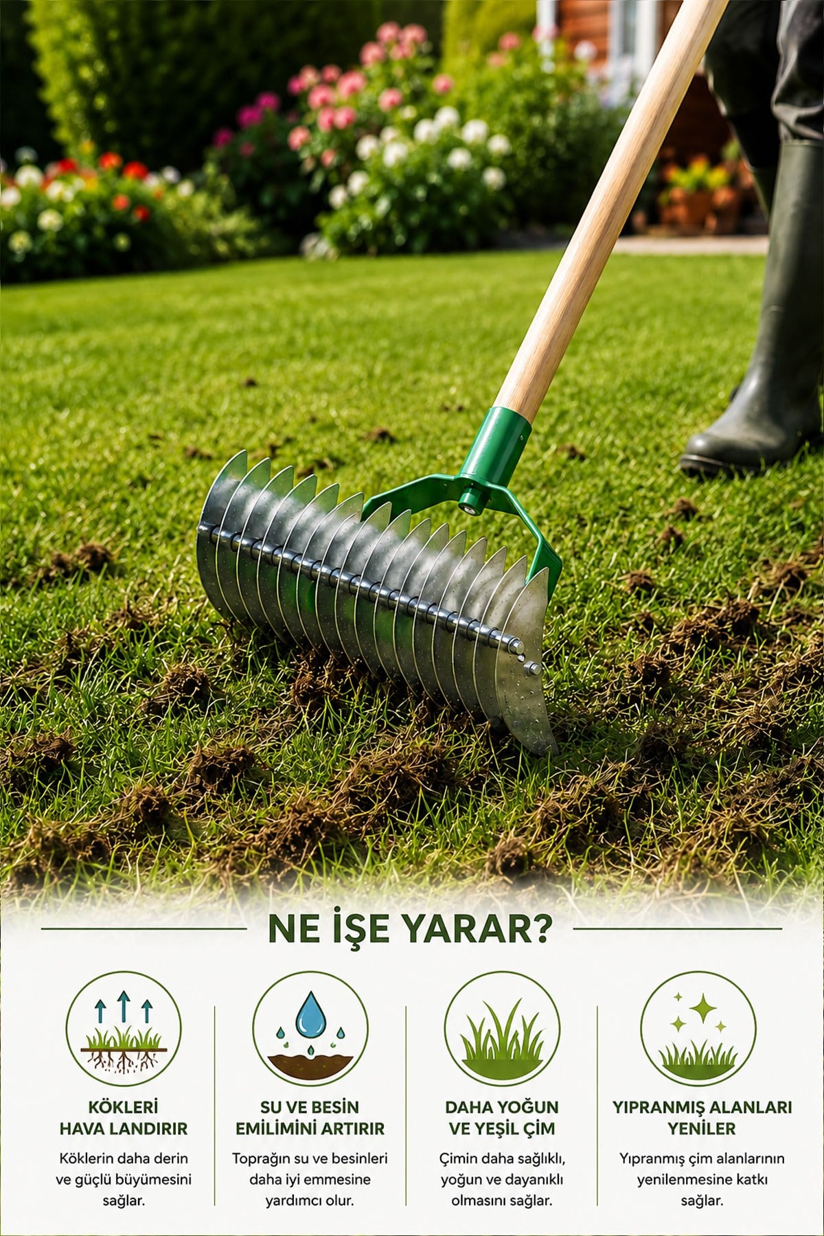 Handy 4232 Çim Kök Havalandırma Tırmığı Vertikat