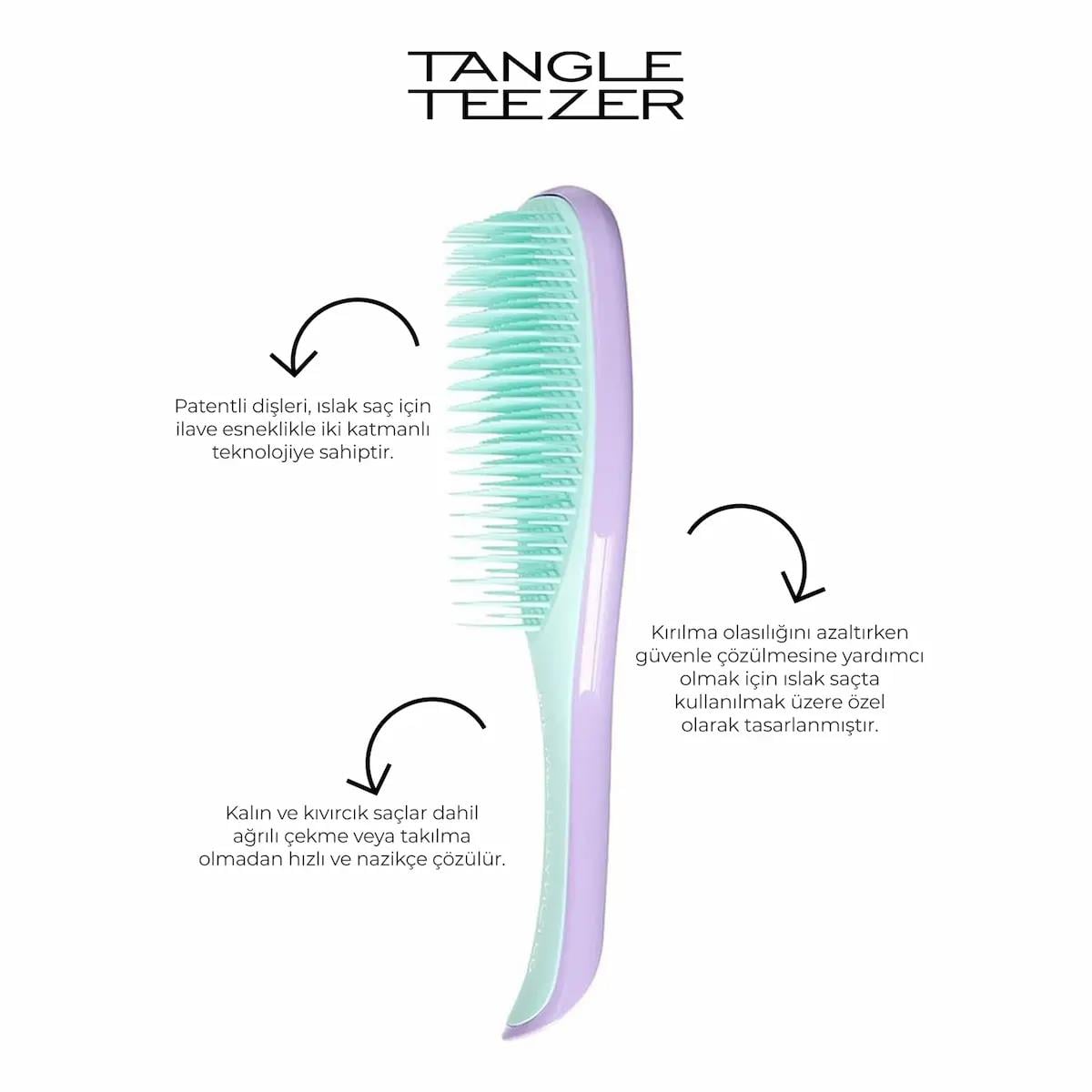 Tangle Teezer The Ultimate Wet Detangler Regular Lilac & Mint Saç Fırçası