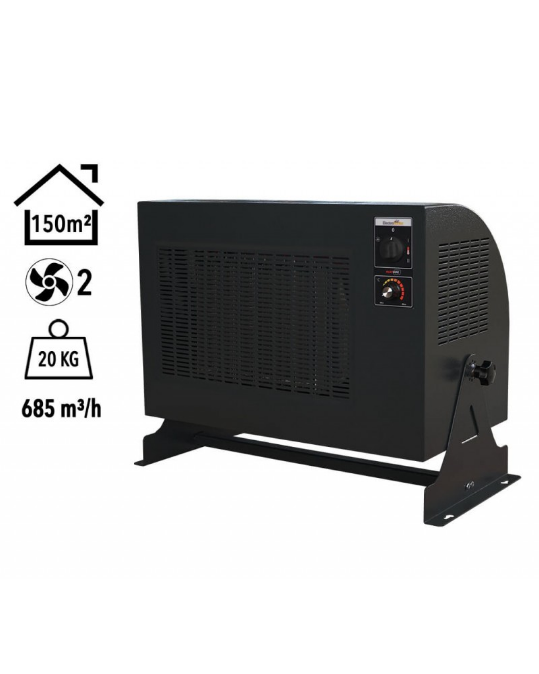Heatbox HBPRO12000F Pro 12000W Trifaze Elektrikli Fanlı Isıtıcı Füme